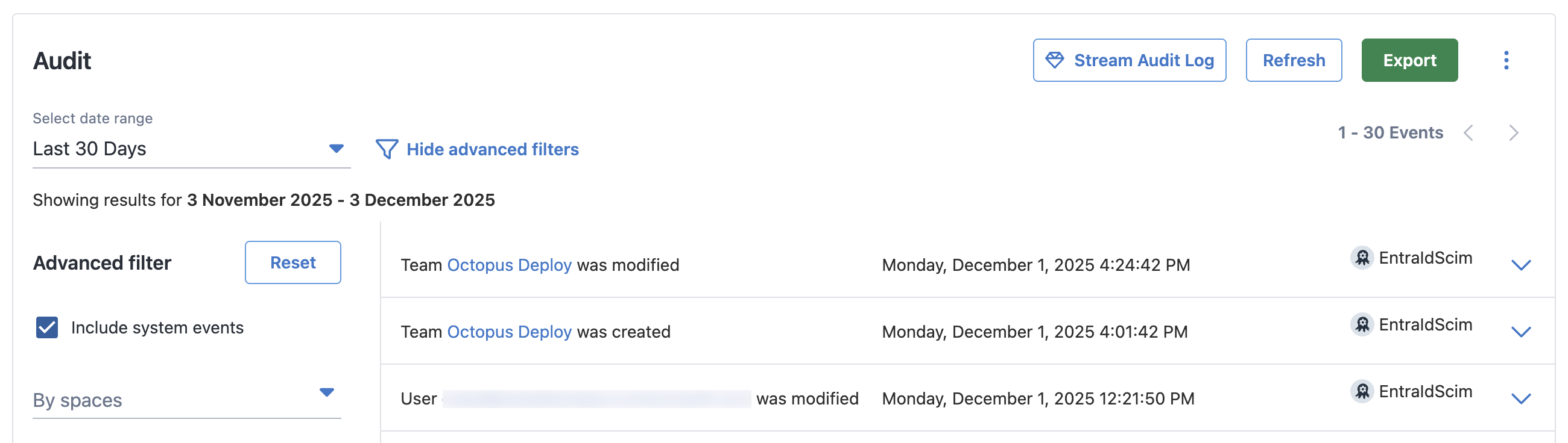 Service account audit trail